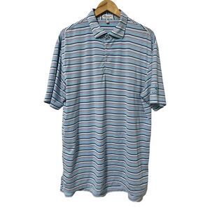 Peter Millar Summer Comfort Polo Shirt Size L Golf‎ Stretch Fit Performance LOGO
